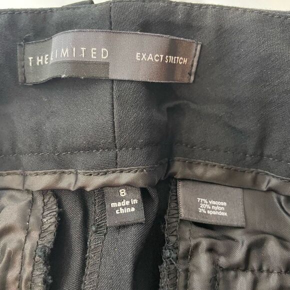 The Limited Exact Stretch Womens Black Straight Ankle Dress Pants Size 8 - Picture 6 of 6